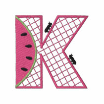 Picnic Letter K embroidered shirts by ZazzleEmbroidery Picnic Letter K embroidered shirts