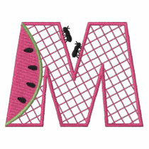 Picnic Letter M embroidered shirts by ZazzleEmbroidery Picnic Letter M embroidered shirts
