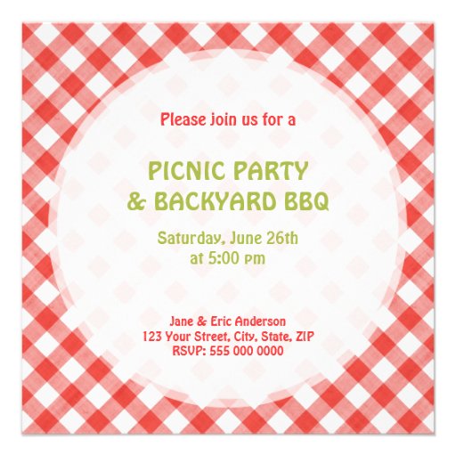 Picnic Party invitation