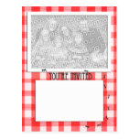 Picnic Theme Invitation Template Post Card