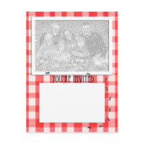 Picnic Theme Invitation Template postcards by HeartsinFocus Picnic Theme Invitation Template postcards