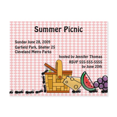 Picnic Thieves Invitation Post Cards by bwmedia