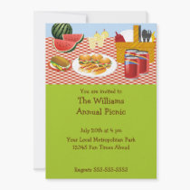 Picnic Time Invitation invitations