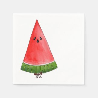 Picnic Watermelon Standard Cocktail Napkin