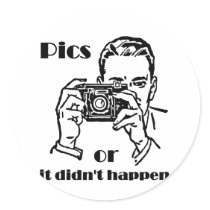 Pics or it Didn't Happen Retro stickers