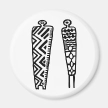 Pictograph Men-BW Refrigerator Magnet