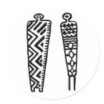 Pictograph Men-BW Sticker