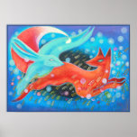 Picture of Animals, A fox and A Hare. Poster
