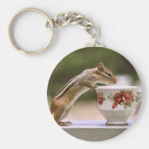 Picture of Chipmunk with China Teacup Key Chain