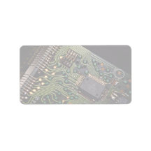 Picture of Circuit board from pocket calculator Custom Address Labels
