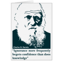 Picture of Darwin and mentions. English Greeting Cards