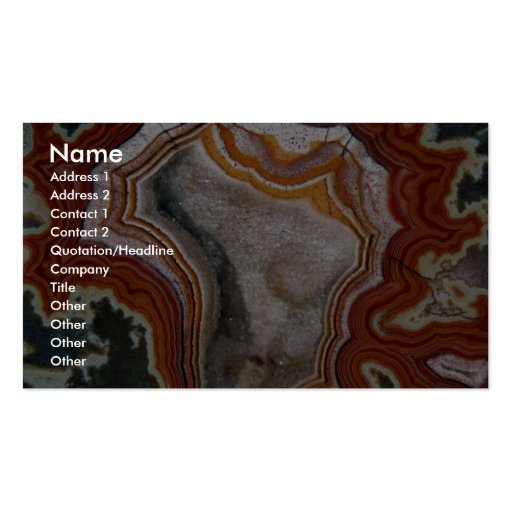 Picture of Dryhead agate Business Cards (front side)