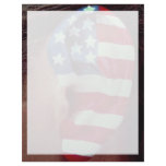 Picture of Ear, painted American flag Letterhead Template
