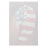 Picture of Ear, painted American flag Stationery