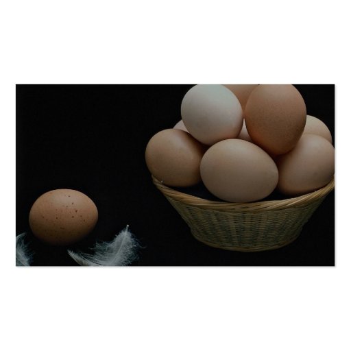Picture of Eggs arranged in a bowl Business Card Templates (back side)