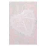 Picture of Lace heart on red satin with potpourri Personalized Stationery