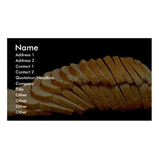 Picture of Loaf of bread Business Cards (front side)