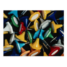 Picture of Map pins, abstract still life Postcards