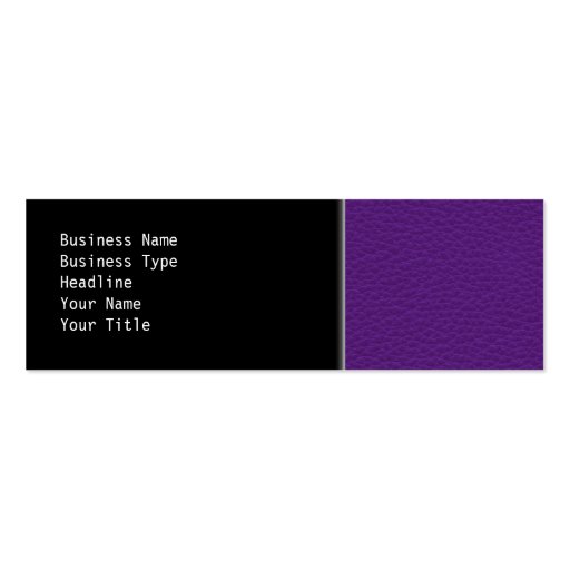 Picture of Purple Leather. Business Cards (front side)
