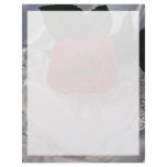 Picture of Red rose on white heart Letterhead Template
