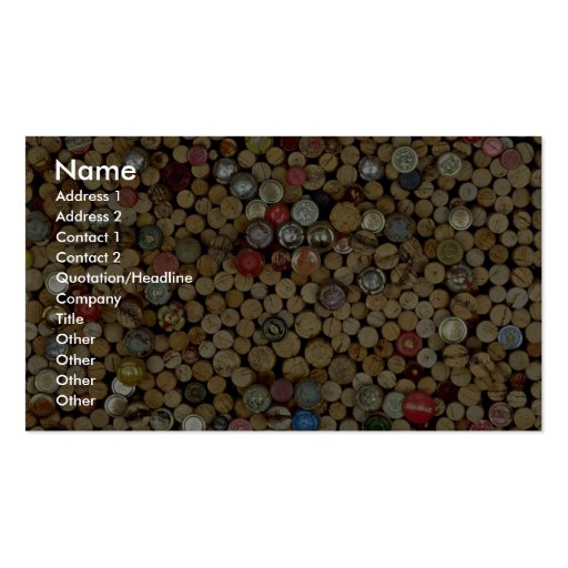 Picture of Wine corks Business Card (front side)