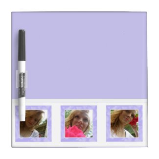Picture: Purple And White: Picture Dry Erase Board