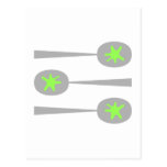 Picture Spoons with Green Splat. Postcard