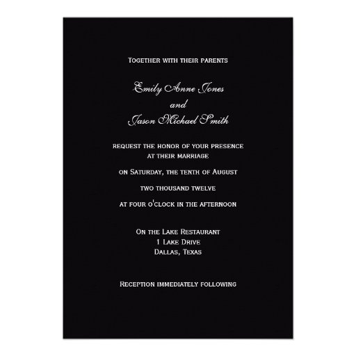 Picture Wedding Invitation with Rose Border