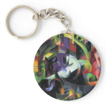 Picture with Cattle by Franz Marc; Bild mit Rinder Keychains