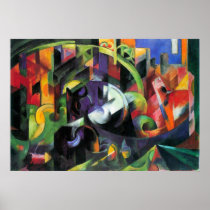 Picture with Cattle by Franz Marc; Bild mit Rinder Poster