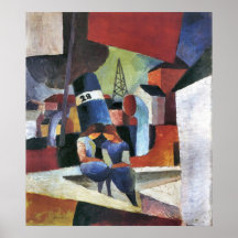Picture with children on the wall by August Macke Poster