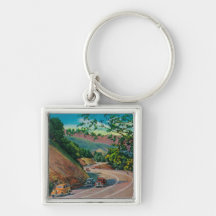 Picturesque Los Gatos Highway near Santa Cruz Key Chain