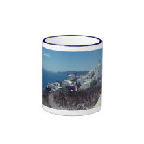 Picturesque Santorini Coffee Mug mugs