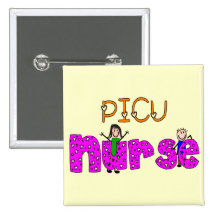 PICU Nurse Gifts Pinback Buttons