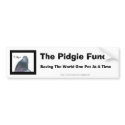 Pidgie Fund Logo, The Pidgie Fund, Saving The W... bumpersticker