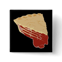 Pie - Cherry / Fruit Slice of Pie Pinback Buttons