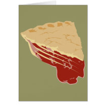 Pie - Cherry / Fruit Slice of Pie Greeting Card