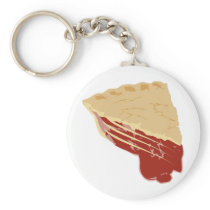 Pie - Cherry / Fruit Slice of Pie Key Chain
