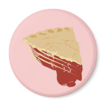 Pie - Cherry / Fruit Slice of Pie Magnets