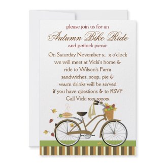 Pie Delivery Bicycle zazzle_invitation