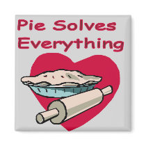 Pie Solves Everything Apron magnets