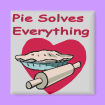 Pie Solves Everything Apron magnets