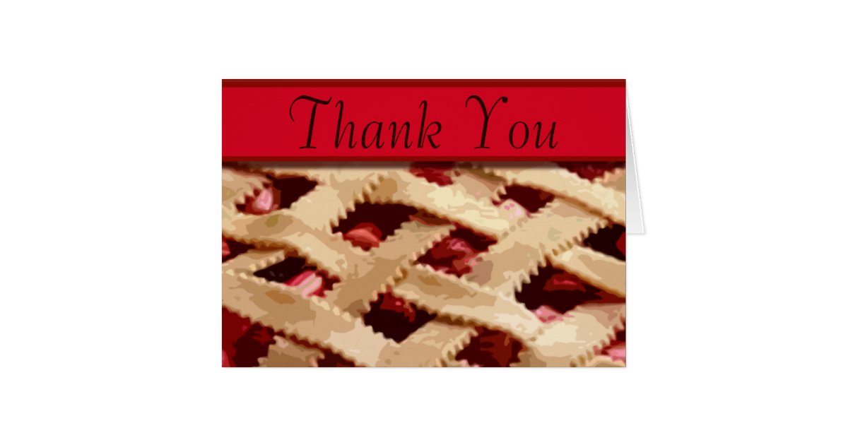 Pie Thank You Note Cards Zazzle