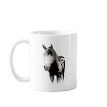 Piebald Paint Horse Art mugs by horsefunny Piebald Paint Horse Art mugs