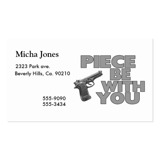 Piece Be With You Business Cards