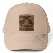 PIECE BE WITH YOU GUN HAT by mikek92349 PIECE BE WITH YOU GUN HAT