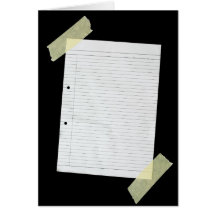 Piece of blank writing paper cards