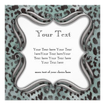 Piel del leopardo en jade de menta comunicado personalizado