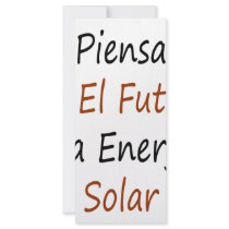 Piensa En El Futuro Usa Energia Solar Custom Rack Card