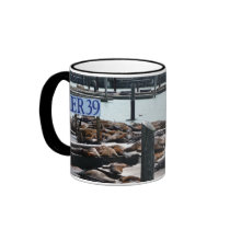 Pier 39 Sea Lions Mug by mlewallpapers Pier 39 Sea Lions Mug